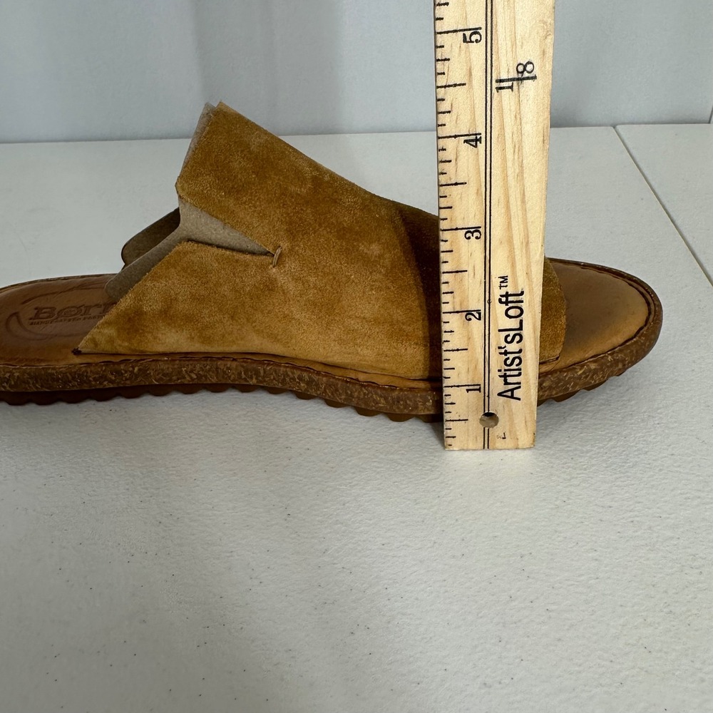 Born Women's Suede Leather Slide Sandals Size 8M Tan Brown BR0022037 NWOBox - Picture 15 of 15